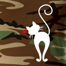 Zamilovaná mačka zozadu Zamilovaná mačka zozadu