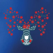 Folklór - jeleň s červenými plodmi