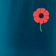 Vlčí mak ikonka na prsníku