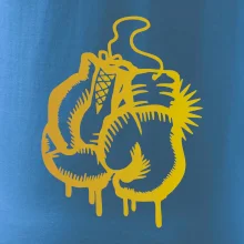 Box rukavice - zlatá potlač