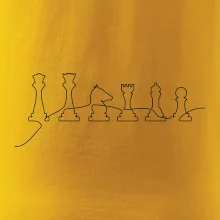 Šachové figúrky v rade - obrys