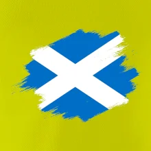Škótska vlajka kreslená štetcom