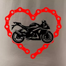 Moto srdce reťaz - superšport Moto srdce reťaz - superšport