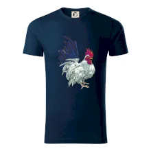 Kohút kreslený biely