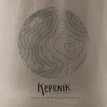 Keprník - vrstevnice v kruhu