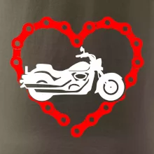 Moto srdce reťaz - chopper