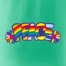 Peace nápis dúhový