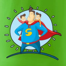 Otec superman - chlapec a chlapec Otec superman - chlapec a chlapec