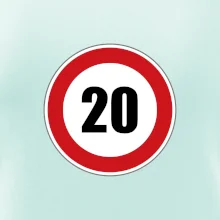 Dopravná značka - obmedzenie rýchlosti 20