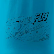 Skokan na lyžiach čierny obrázok FLY