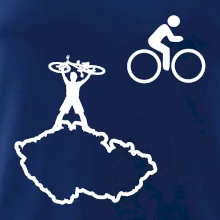 Mapa ČR + kolo na prsu