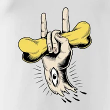 Rocková ruka kosť a oko Rocková ruka kosť a oko