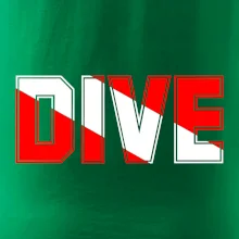 Dive nápis vlajka