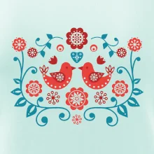 folklór - dva červené vtáčiky