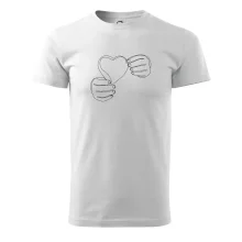 Ruka držiaca srdce jedným ťahom Ruka držiaca srdce jedným ťahom