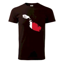 Mapa Malta s vlajkou