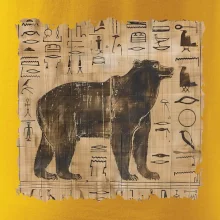 Egyptské hieroglyfy medveď