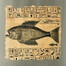Egyptské hieroglyfy ryba