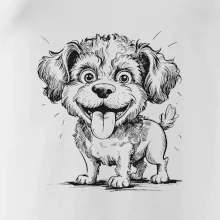 Lagotto romagnolo karikatúra vypláznutý jazyk