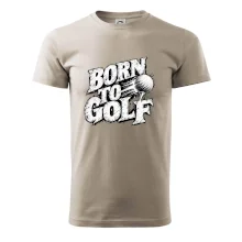 Born to golf černobílý drsný potisk