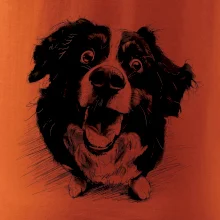 Čiernobiela karikatúra Bernský salašnícky pes