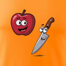 Parové tričko - Jablko a nôž