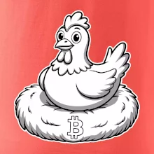 Kurča sediace na bitcoinovom hniezde Kurča sediace na bitcoinovom hniezde