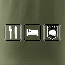 Eat sleep MMA v řádku