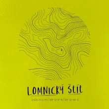 Lomnický štít - vrstevnice v kruhu