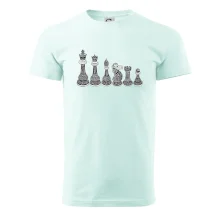 Šachové figúrky v rade - kreslené