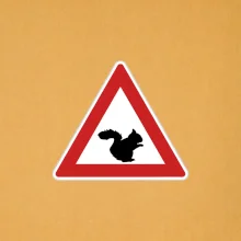 Dopravná značka - Pozor veverička