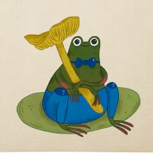 Žaba s hubou (studio-arte.cz)