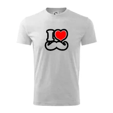 i love mustache - obrys