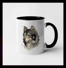 Hlava vlka kreslená