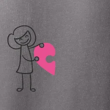 Párové tričká puzzle postavička