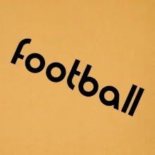 FOOTBALL nápis šikmo FOOTBALL nápis šikmo