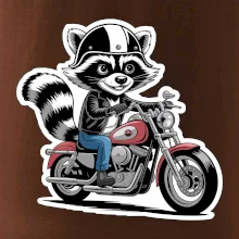 Mýval na motorke kreslený