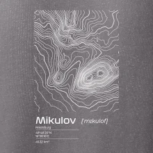 Mikulov - vrstevnice v obdĺžniku