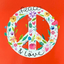 Peace and love symbol