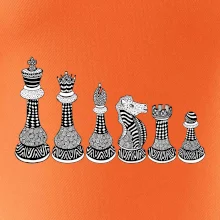 Šachové figúrky v rade - kreslené