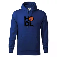 Hodl velký nápis a logo BTC