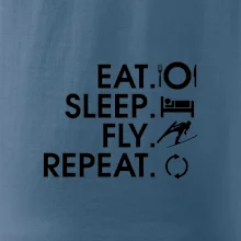 Eat sleep fly repeat - skoky na lyžiach