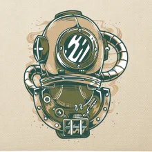 Starý potápačský skafander