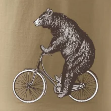 Medveď na bicykli