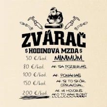 Hodinová mzda zvárač