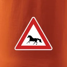 Dopravná značka - Pozor kôň bežiaci