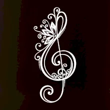 Husľový kľúč kvety Husľový kľúč kvety