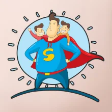 Otec superman - chlapec a chlapec