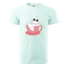 Hustá mačka v hrnčeku