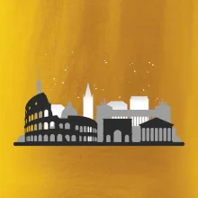 Rím silueta pamiatky Rím silueta pamiatky